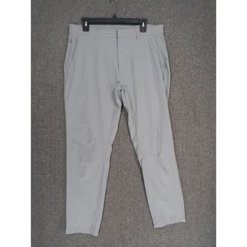 Fabletics The Only Pants Mens L Gray Performance‎ Chino Zip Pockets 29" inseam